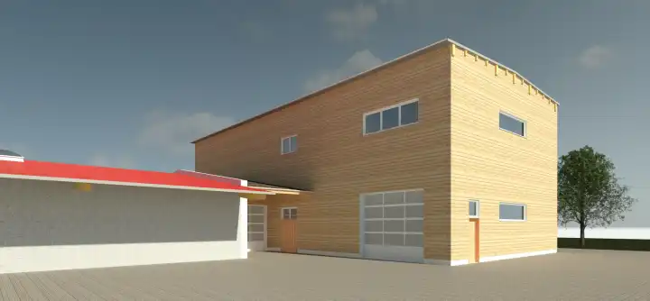 Erweiterungsanbau an Tischlerei in Königs Wusterhausen Erweiterungsanbau an Tischlerei in Königs Wusterhausen