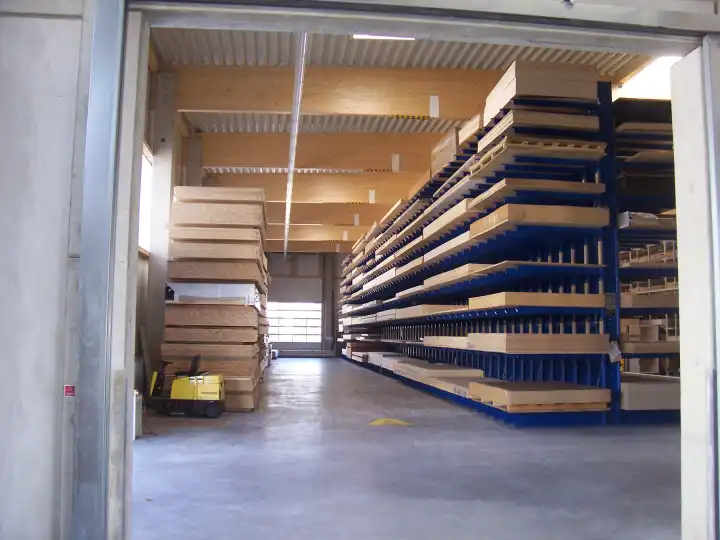 Neubau als Erweiterung Holzplatten-Logistik mit Heizwerk (Restholz) in Berlin-Reinickendorf