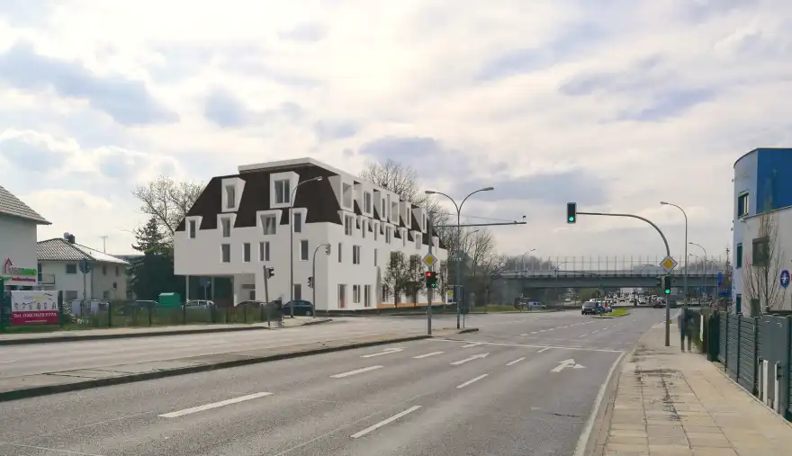 Neubau eines Büro- und Geschäftshauses in Schönefeld